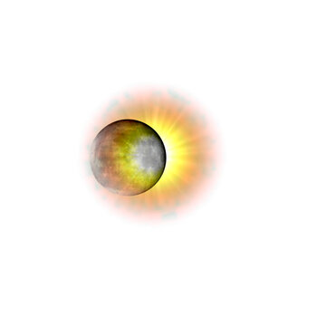 Elaborazione grafica di un'eclissi solare

