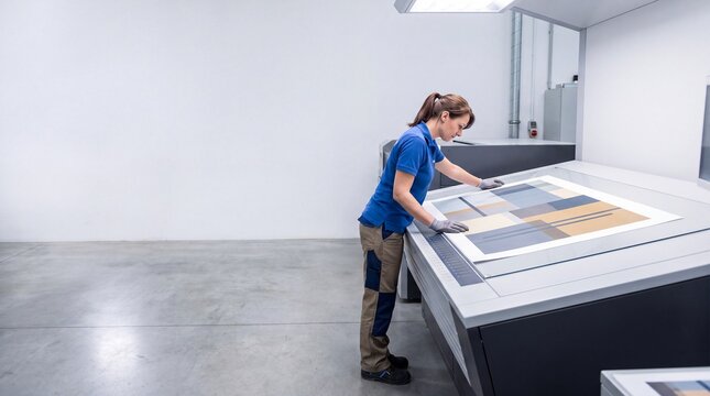 Quality control check of large format print on digital press