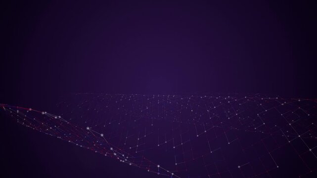 Digital grid terrain undulating seamless loop motion background