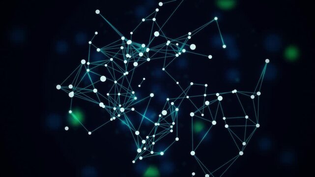Plexus network structure drifting seamless loop abstract background