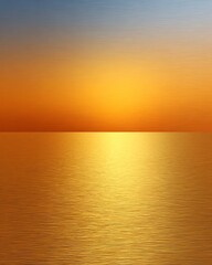 Fototapeta premium Stunning sunset over calm ocean with vibrant orange and blue sky reflection