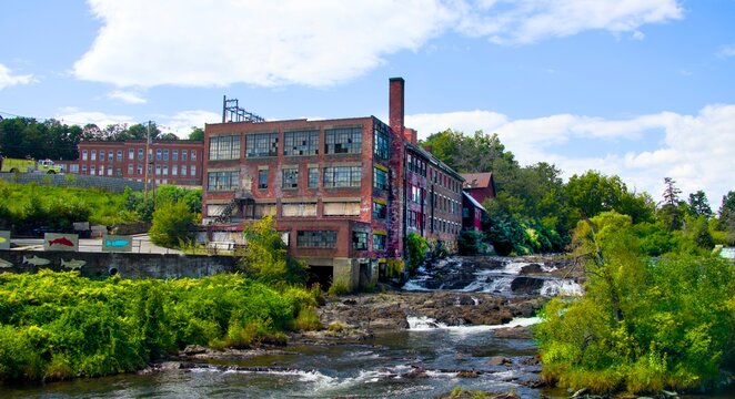 Springfield old factory on river