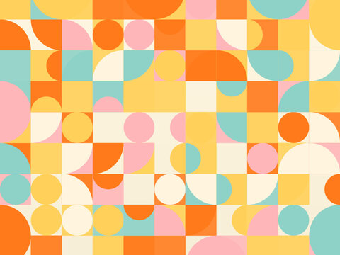 Clean Geometric Arc Tiles Pattern