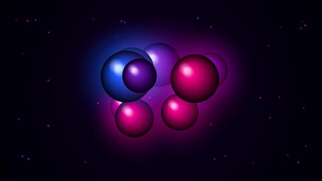 Abstract geometric animation with background rhythmic motion on transparent background