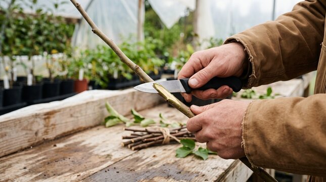 Precision rootstock cut for fruit tree grafting