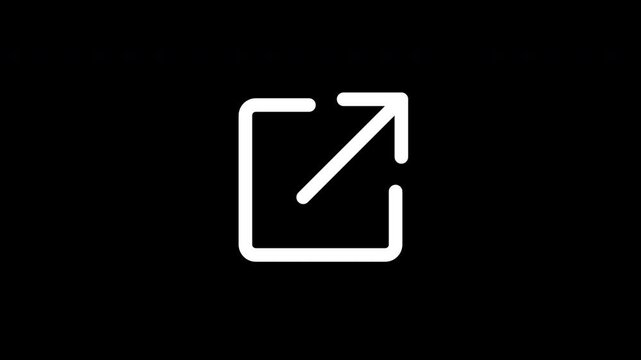 External Link Open Tab Arrow User Interface Icon On Black