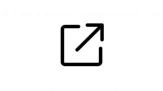 External Link Open Tab Arrow User Interface Icon On White
