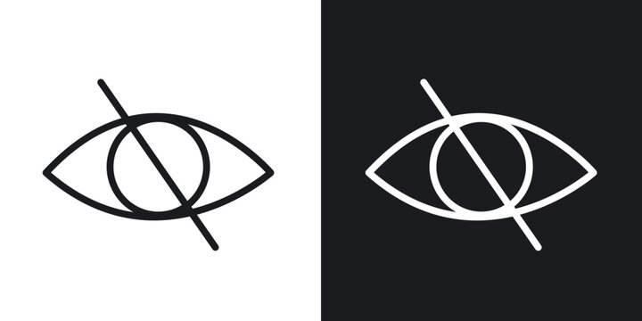 Sensitive content icon flat outline in black