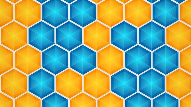 Hexagonal Geometric Pattern Abstract Colorful Design.