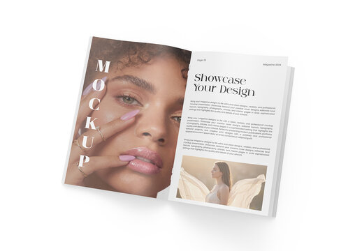 Beauty Magazine Spread Mockup