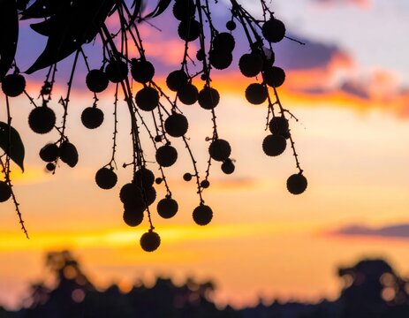 sunset in the mountains