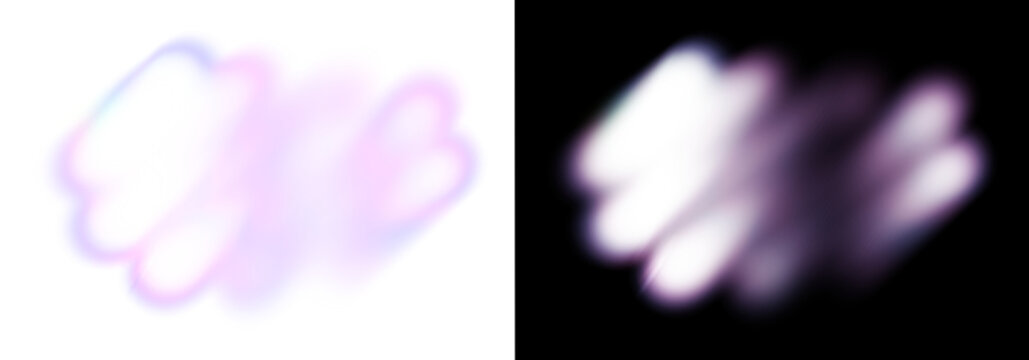 Diagonal semi-transparent purple soft blur strokes isolated on transparent background. Translucent hatching opacity mask overlay, soft airbrush brush texture, and smooth glassmorphism design element. 