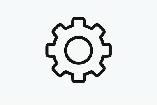 Settings gear configuration line icon illustration