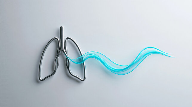 Human Lungs Model with Flowing Clean Air Stream