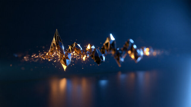 Abstract Sound Wave Visualization with Golden Geometric Particles