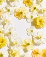 Fototapeta premium Yellow and White Spring Flowers Bloom Arrangement