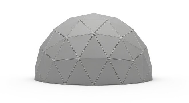 Gray Geometric Decorative Cushion Isolated On White Background