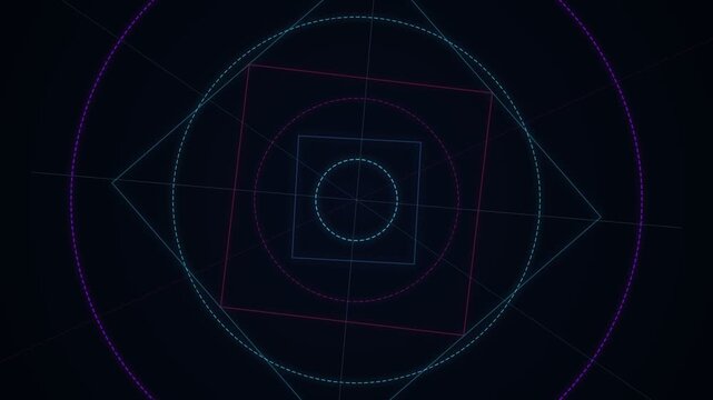 Abstract Geometric Eye Pattern Dark Background.