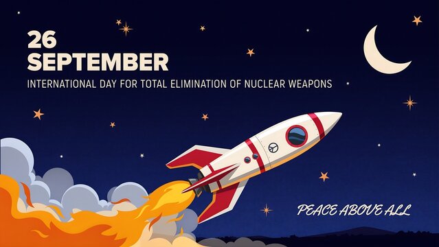 Space rocket launching on international day for nuclear disarmament