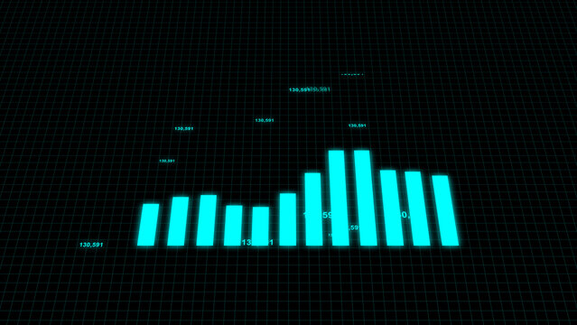 Cyan Bar Chart with Data Numbers on Dark Grid photo (0;00;08;14