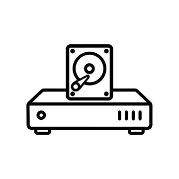 DVR Security Surveillance Recorder Line Icon