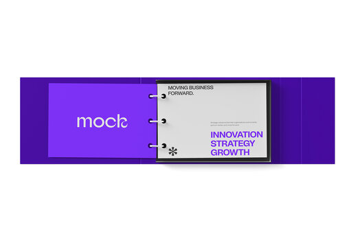 Open Notebook Stationery Mockup