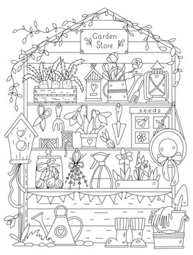 Shop Everything For The Garden And Coloring Page For Adults
