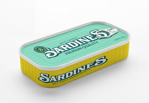 Tin Box Packaging Mockup