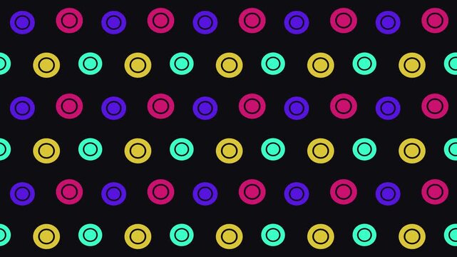 Colorful Neon Circular Loader Pattern Seamless 4K Motion Background Loop