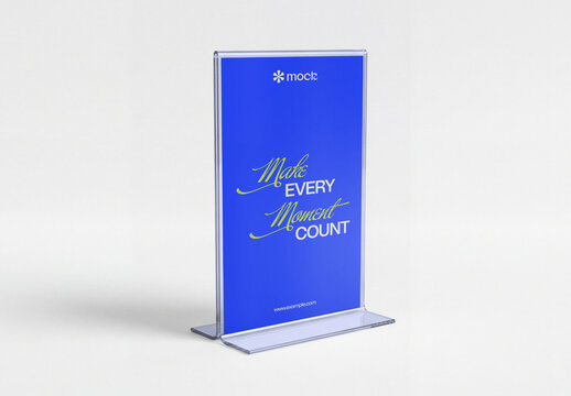 Acrylic Tabletop Sign Mockup