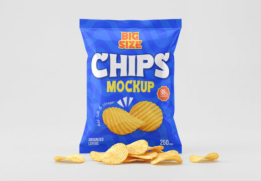 Potato Chips Package Mockup