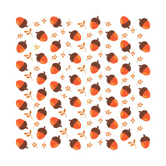 Acorn pattern with leaves © andonor