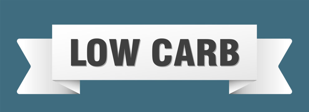 low carb ribbon isolated on transparent background. low carb ribbon
