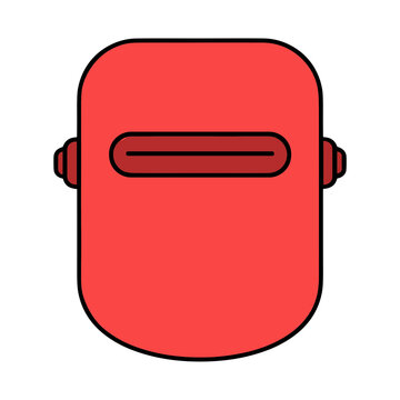 Red welding mask icon