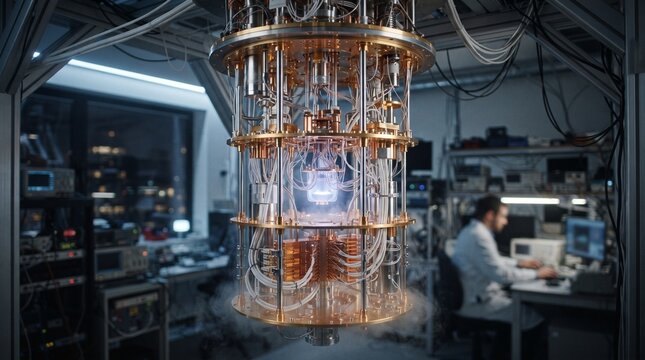 Futuristic Quantum Computer in Advanced Research Laboratory