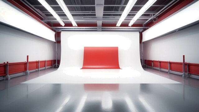 Gaffer tape isolated on white background with red sign and vast copy space studio lighting commercial asset