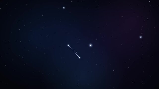 The Taurus constellation slowly forms from scattered stars in the sky. This celestial pattern connects seamlessly amidst cosmic dust and nebulas.