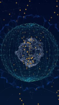 Animation of moving shapes on black background