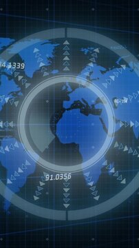 Animation of digital interface over dark background