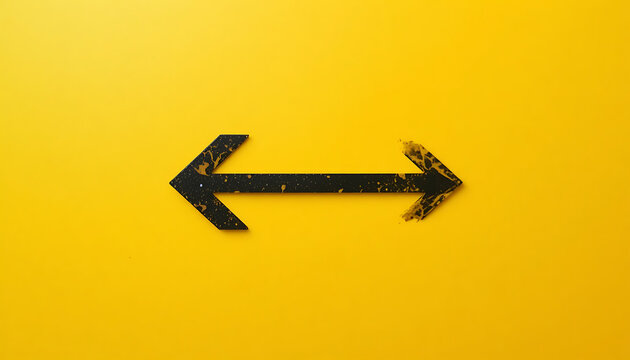 yellow arrow on a wall