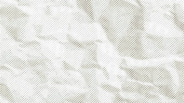 White crumpled paper with halftone effect stop motion loopable background