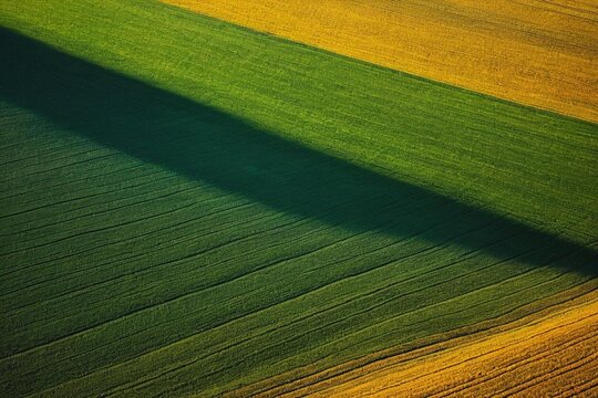 green field of corn