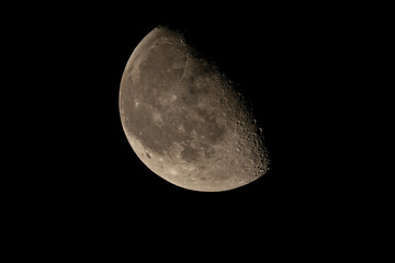 Detailed Waning Moon Surface Isolated on Black Night Sky © Maksim Mikhailov