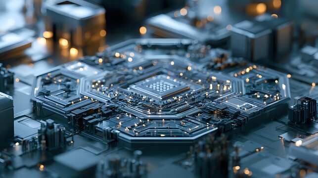 Future financial technology represented through optical computing architecture supporting secure economic ecosystems beneath refined studio daylight premium fintech advertising composition