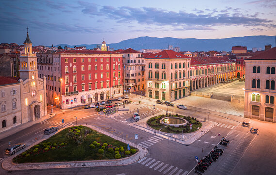 plit, Croatia at Blue Hour