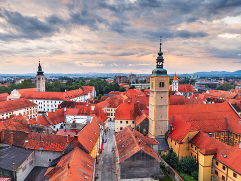 Varazdin, Croatia at Dusk