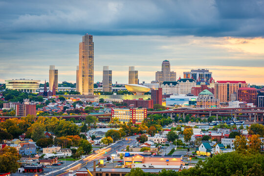 Albany, New York, USA Downtown Skyline