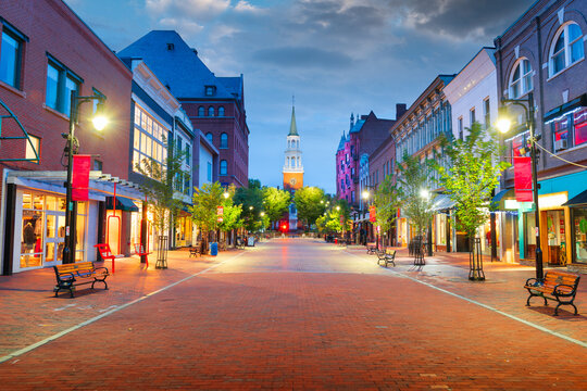 Burlington, Vermont, USA at Church Street Marketplace