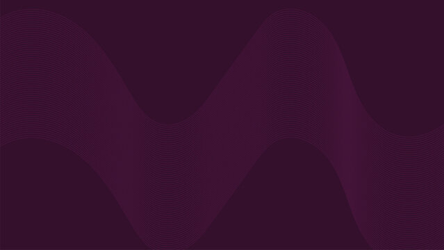 Abstract purple waveform illustration with smooth sinusoidal curves gradient flow rhythm oscillation dark background modern vector design