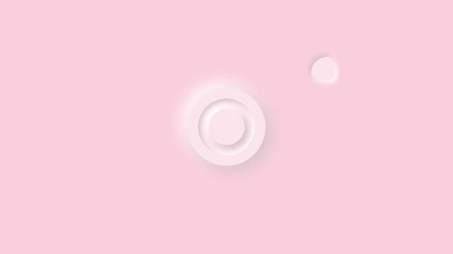 Soft pink minimalist design button suitable for web design, social media, branding. Clean aesthetic with circular shadow for versatile use.